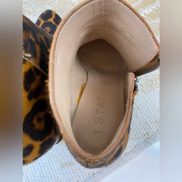 1. STATE Leopard ‘Kaleb’ Calf Hair Wedge Booties | Size 6.5 - Picture 9 of 15